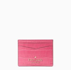 Kate Spade Staci Slim Card Holder Festive Pink
